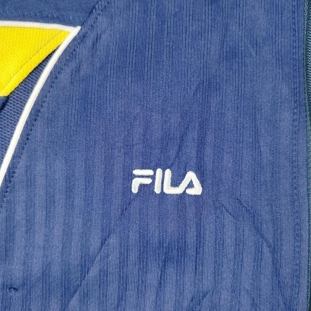 FILA Pullover Youth Small Blue 1/4 Zip Tonobaba Junior High School Japanese
